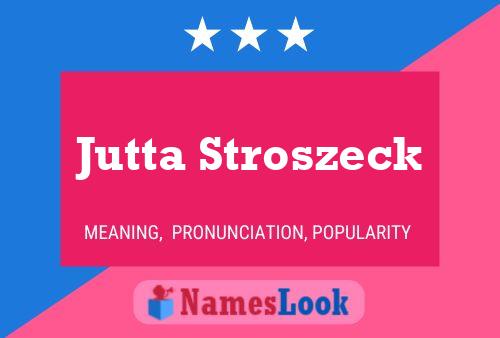 Pôster do nome Jutta Stroszeck