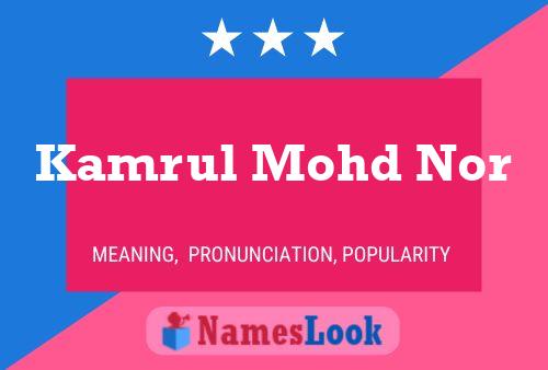 Pôster do nome Kamrul Mohd Nor