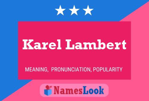 Pôster do nome Karel Lambert