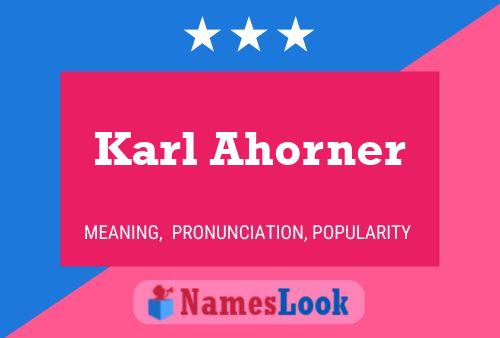 Pôster do nome Karl Ahorner