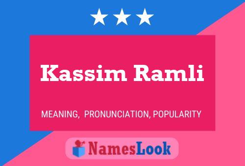 Pôster do nome Kassim Ramli