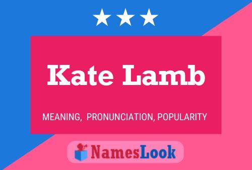 Pôster do nome Kate Lamb