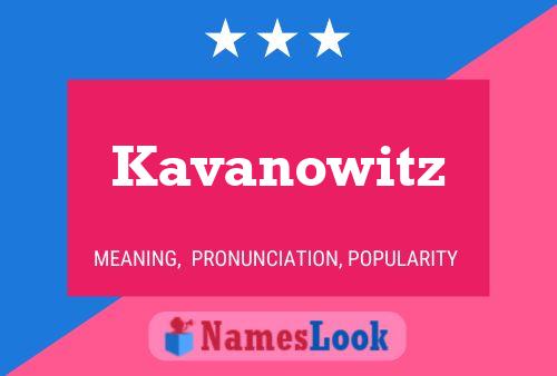 Pôster do nome Kavanowitz