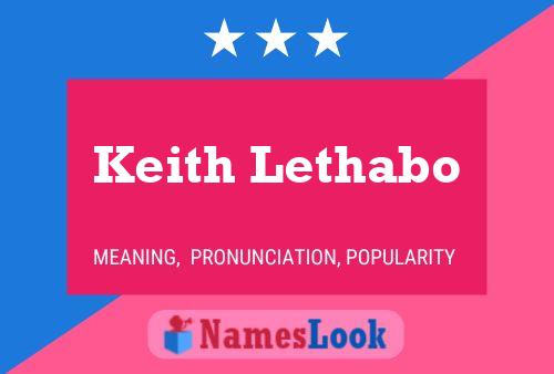 Pôster do nome Keith Lethabo