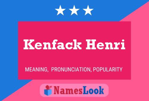 Pôster do nome Kenfack Henri