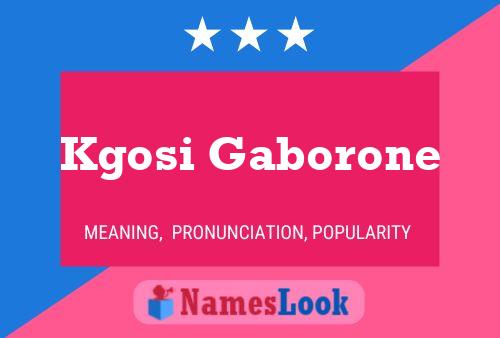 Pôster do nome Kgosi Gaborone