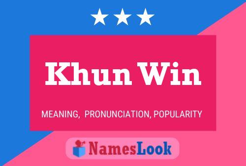 Pôster do nome Khun Win