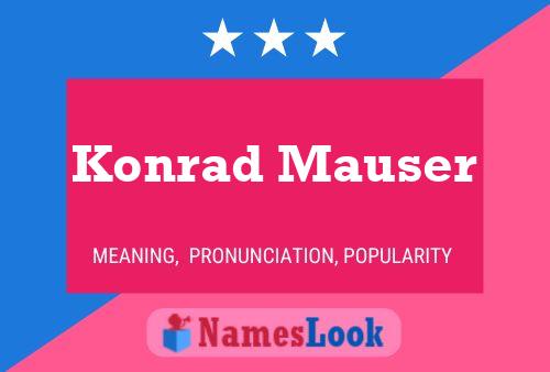 Pôster do nome Konrad Mauser