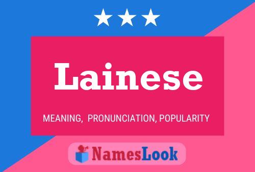 Pôster do nome Lainese