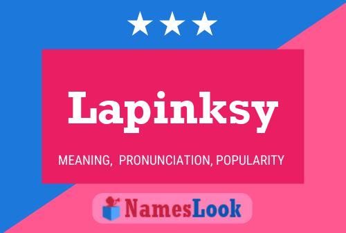 Pôster do nome Lapinksy