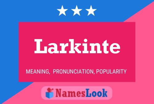 Pôster do nome Larkinte