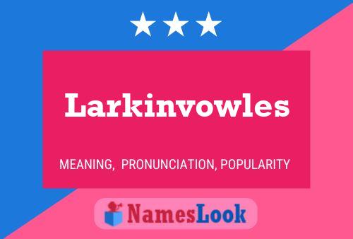 Pôster do nome Larkinvowles