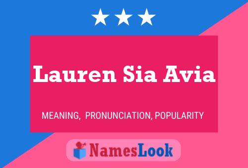 Pôster do nome Lauren Sia Avia