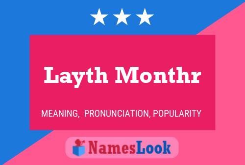 Pôster do nome Layth Monthr