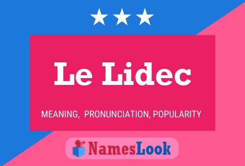 Pôster do nome Le Lidec