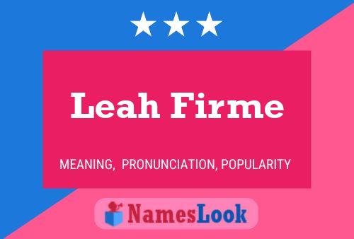 Pôster do nome Leah Firme