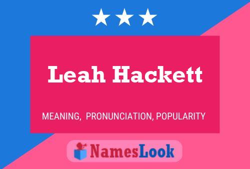 Pôster do nome Leah Hackett