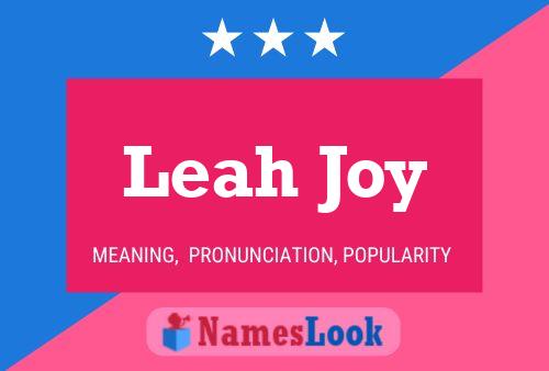 Pôster do nome Leah Joy