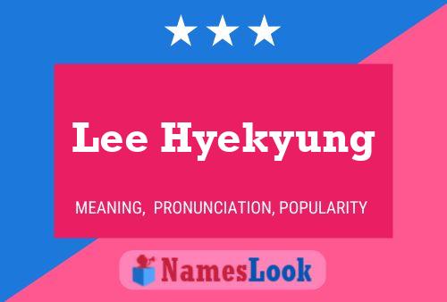 Pôster do nome Lee Hyekyung