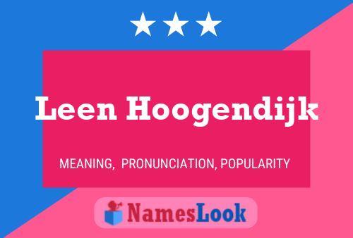 Pôster do nome Leen Hoogendijk