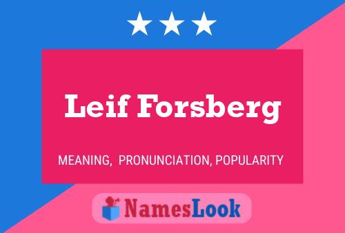 Pôster do nome Leif Forsberg