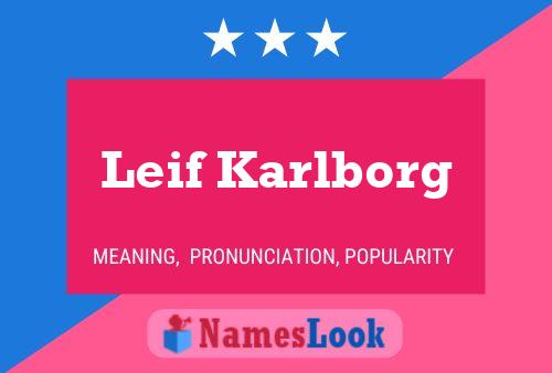 Pôster do nome Leif Karlborg