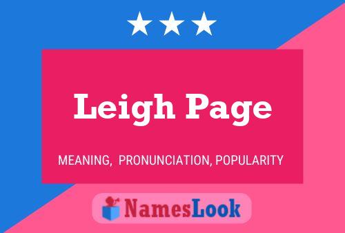 Pôster do nome Leigh Page