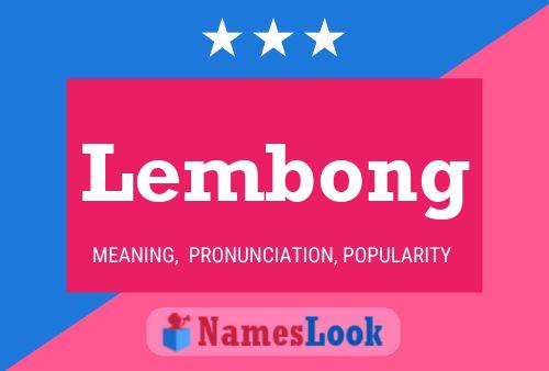 Pôster do nome Lembong