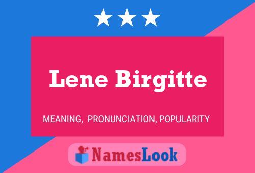 Pôster do nome Lene Birgitte