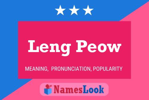 Pôster do nome Leng Peow