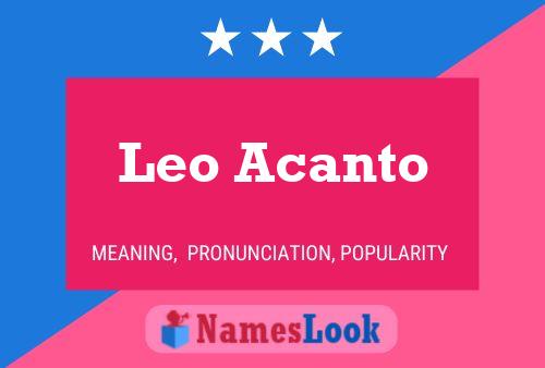 Pôster do nome Leo Acanto