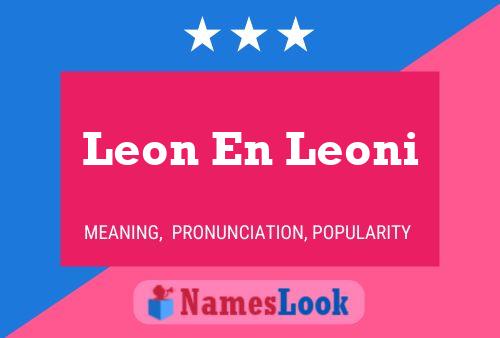 Pôster do nome Leon En Leoni