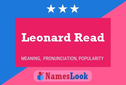 Pôster do nome Leonard Read