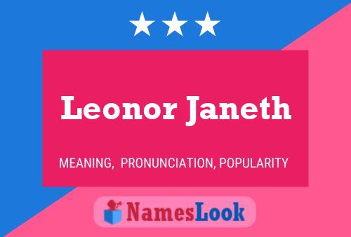 Pôster do nome Leonor Janeth