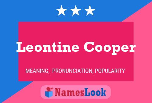 Pôster do nome Leontine Cooper