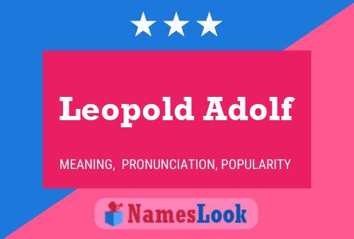 Pôster do nome Leopold Adolf