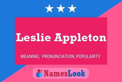 Pôster do nome Leslie Appleton