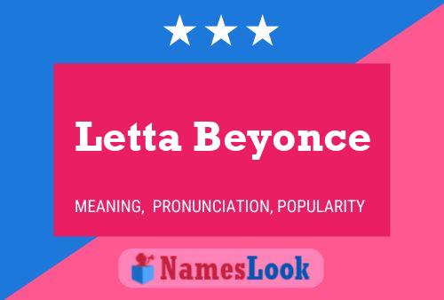 Pôster do nome Letta Beyonce