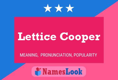 Pôster do nome Lettice Cooper