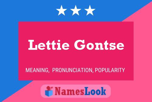 Pôster do nome Lettie Gontse