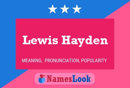 Pôster do nome Lewis Hayden