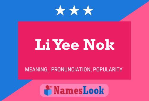 Pôster do nome Li Yee Nok