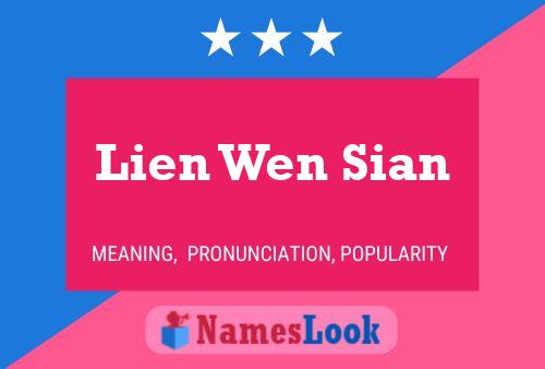 Pôster do nome Lien Wen Sian