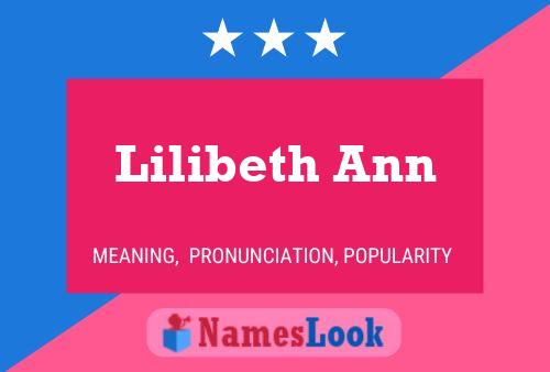 Pôster do nome Lilibeth Ann