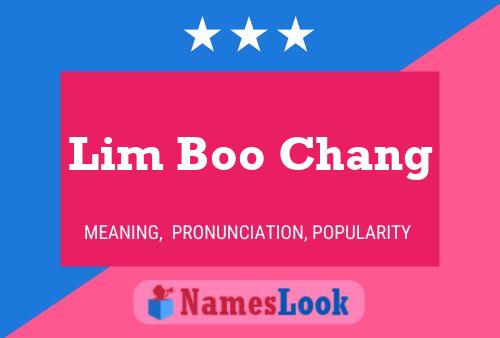 Pôster do nome Lim Boo Chang