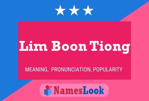 Pôster do nome Lim Boon Tiong