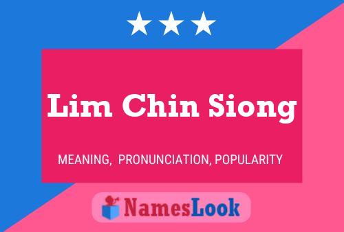 Pôster do nome Lim Chin Siong