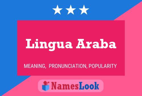 Pôster do nome Lingua Araba