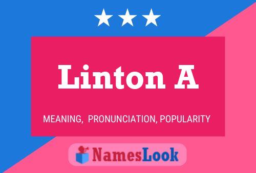 Pôster do nome Linton A