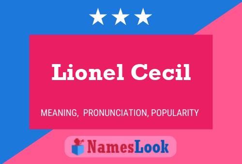 Pôster do nome Lionel Cecil